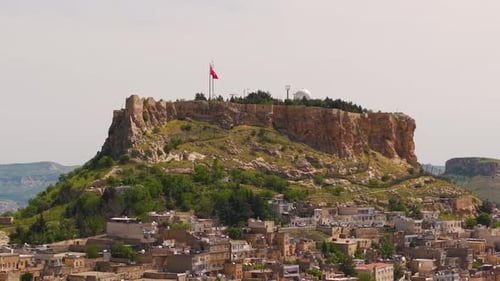 Vue aérienne du château de Mardin