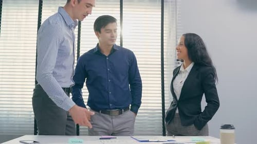 Group of young businessman and businesswoman people working in office.