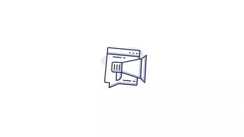 Animated Minimalist Web Communication Marketing Icon