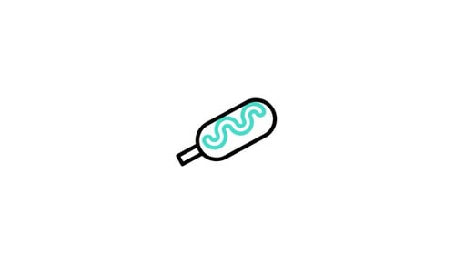 Animated Flat Design Corn Dog Icon