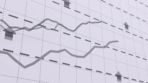 Stock market animated graphic. Stock price chart.