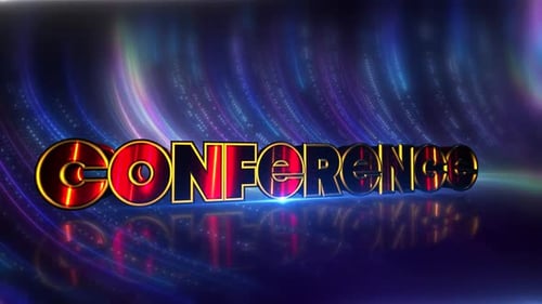 Dynamic Colorful 3D Conference Text Title Animation