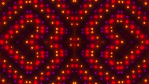 Abstract Geometric Glowing Dots Pattern Background Loop
