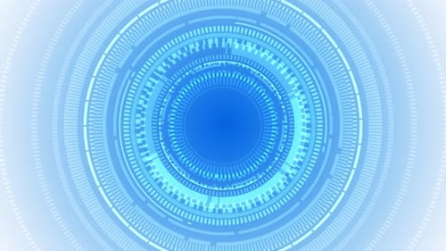 Blue Futuristic Digital HUD Circle Interface Loop Animation