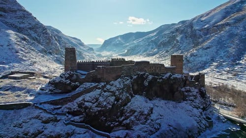 Khertvisi Fortress Drone View