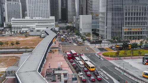 Luftbild für den Stadtverkehr