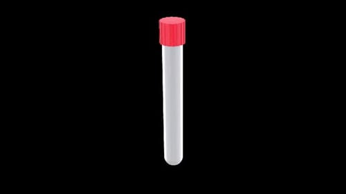 Rotating 3D Test Tube Vial Animation