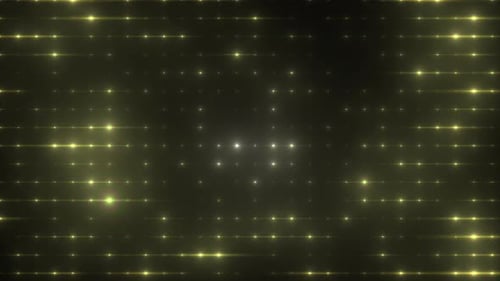 Abstract loop glowing gold disco wall with light bulbs abstract background