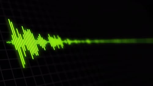 3D Sound Visualization Audio Spectrum On Alpha Channel