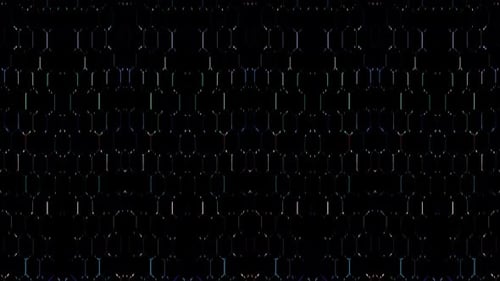 Abstract Digital Hexagon Grid Loop Background