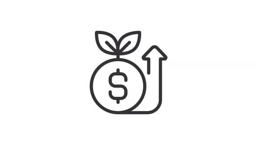 Animated Savings Growth Linear Icon