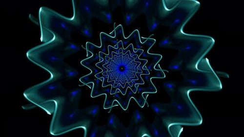 Neon Swirl for VJ Background 3D Render Seamless Loop