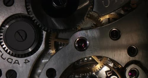 Inside an old watch