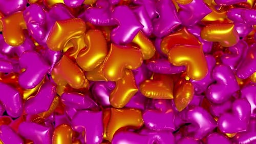 Shiny Heart Balloons Transition Reveal