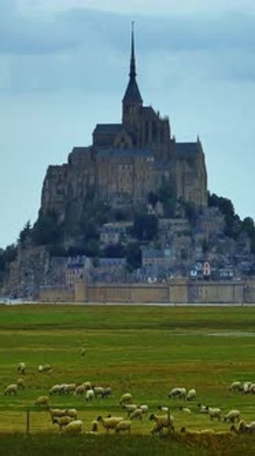 Aerial View of Mont Saint MichelIconic Island and Monastery Normandy France 22062025
