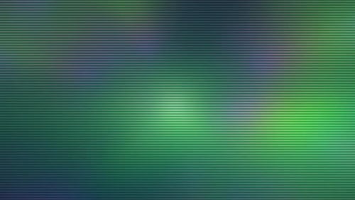 Retro-VHS-Kassetteneffekt auf unscharfem Lichthintergrund in den Farben Grün, Blau, Rosa und Violett