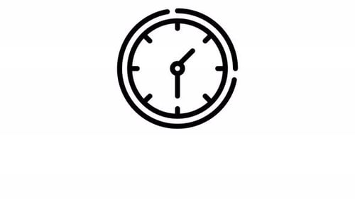 Minimalist Animated Clock Icon