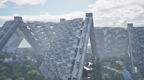 Una jungla urbana con plantas que prosperan en la fachada de un edificio