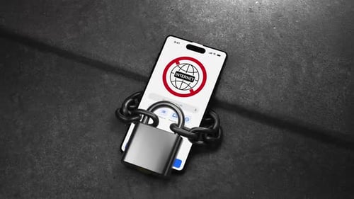 The Concept Of Restricted Internet Access. The Internet Is Prohibited