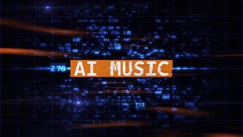 Futuristic Data Grid Background Revealing Text Title