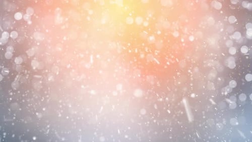 Christmas Snow And Snowflakes Bokeh Background 38