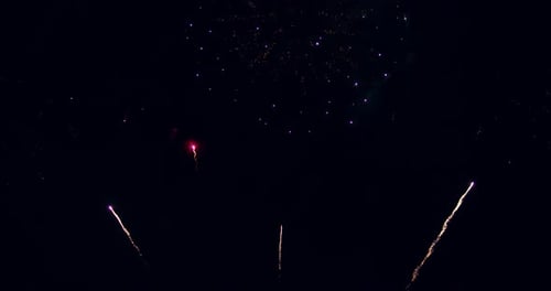Silvester-Feuerwerk Show Feier Loop nahtlos aus echtem Feuerwerkshintergrund mit abstrakter