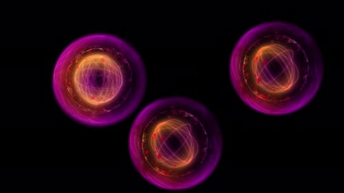 Futuristic Particle Sphere Division Animation Loop