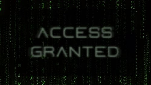 Access Granted - Matrix style Hacker Background.