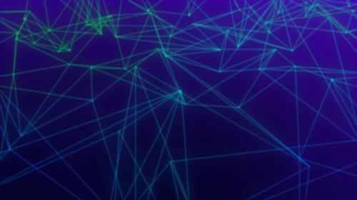 Animated Geometric Technology Network Loop Background