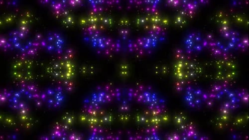 Spectacle de lumière dynamique et vibrant avec effet bokeh coloré sur fond noir