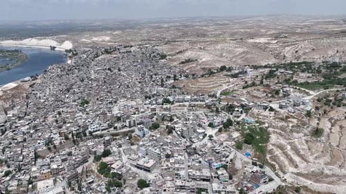 Sanliurfa, Birecik City Aerial View