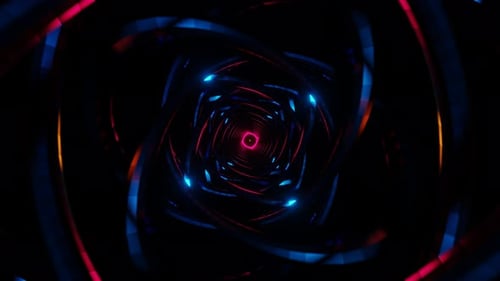 Colorful Mesmerizing Strobe Patterns in a VJ Loop
