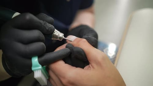 Electric File Used For Fingernail Manicure