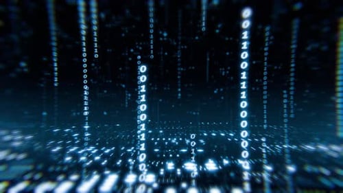 animated technology background 3d digits futuristic and technological vibe