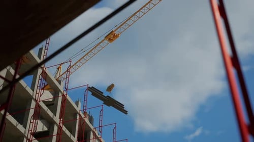 Construction Site Works Of New Skyscrapers