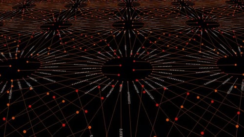 Las líneas interconectadas crean una fascinante red de datos