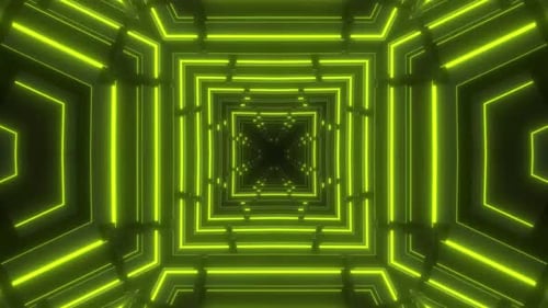 Dynamic neon tunnel vortex pulsates with vibrant energy and movement