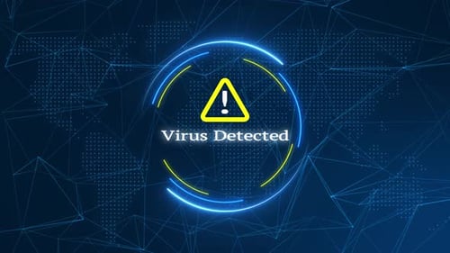 Digital Virus Detected Alert Animation