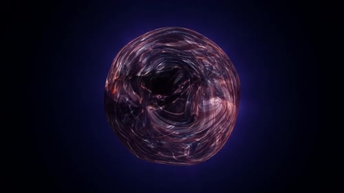 Futuristische magische runde Kugelkugel aus flüssigem Energieplasma. Abstrakter Hintergrund. Video in hoher Qualität