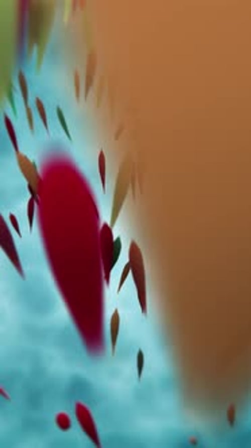 Vidéo verticale - Animation de fond colorée de poissons tropicaux nageant