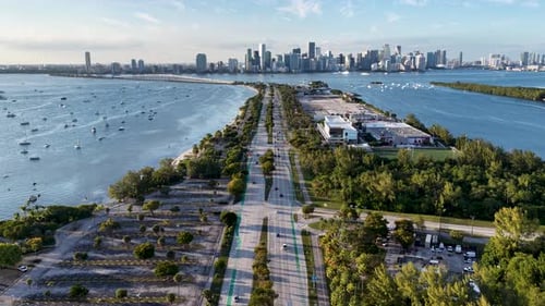 Miami Skyline At Miami In Florida United States.