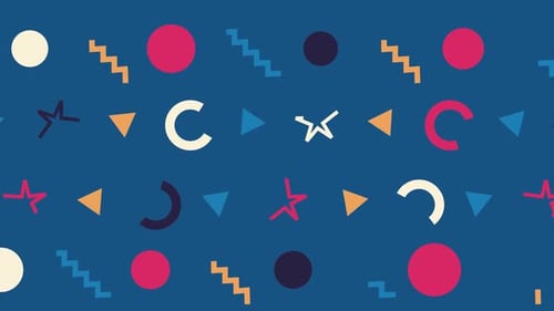 Blauer animierter Hintergrund mit flachem Design