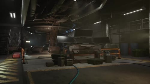 Exploration d'un vaste bunker souterrain doté d'une technologie de pointe et de zones de stockage