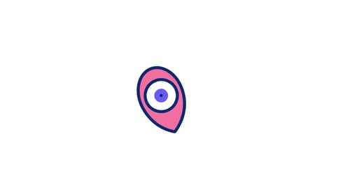 Animated Flat Design Location Pin Icon