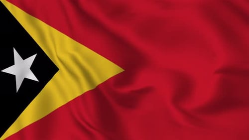 East Timor Waving Flag Background