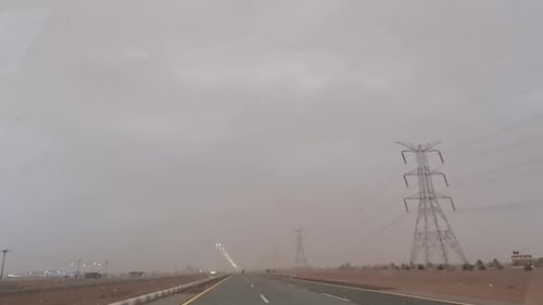 Wüstensturm auf einem Roadtrip