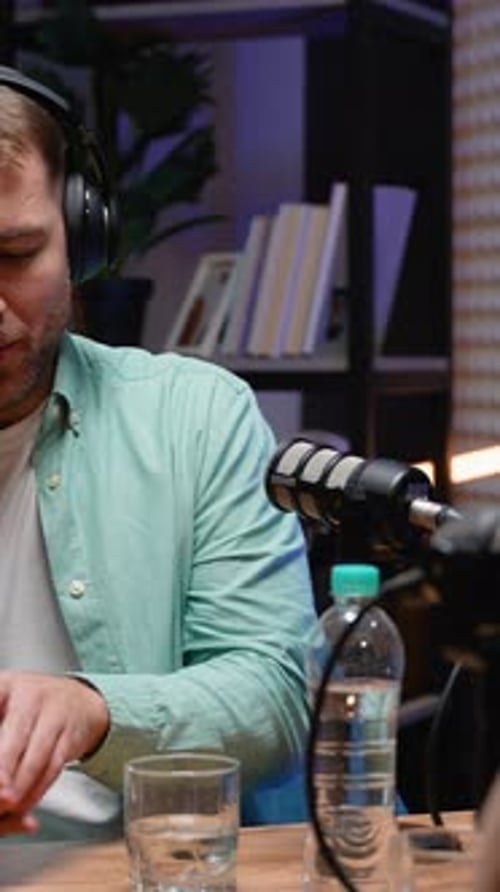 Podcast Host Sharing Insights During a Live Session