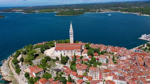 Rovinj Croatia the stunning city aerial view