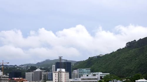 Mini Timelapse above New Zealand - Wellington skyline.