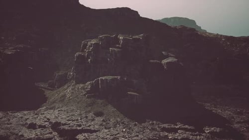 A Mountain with a Very Tall Rock Formation
